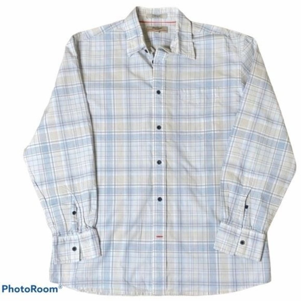 Faconnable Casual Buttoned Down Blue Yellow Plaid Cotton Dress Men's Shirt M